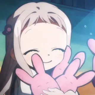 🥯 a0493b27 Nene Yashiro Toilet-bound Hanako-kun 动漫, 可爱, 女孩, 八寻宁宁, 地缚少年花子君, 角色, 微笑 telegram sticker