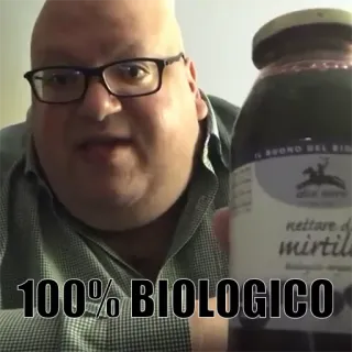 🍹 089ffeab 100% BIOLOGICO organic, juice, beverage, food, italian telegram sticker