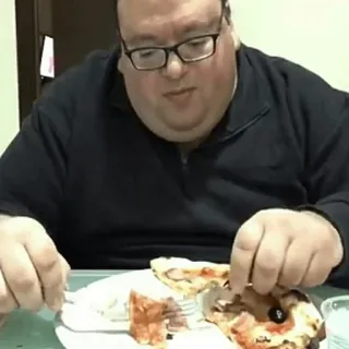 🍕 43b8b1a0 eating, food, pizza, man, adult telegram sticker