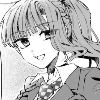 😄 143311ec Аниме, Манга, Девушка, Школьная форма, Портрет telegram sticker