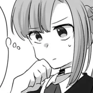 🤔 20d54e21 Аниме, Манга, Девушка, Думает telegram sticker