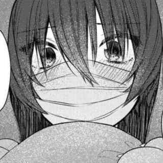 💗 242f0787 Аниме девушка, Манга, Маска, Милый, Кавай, Аниме, Манга, Стикер telegram sticker