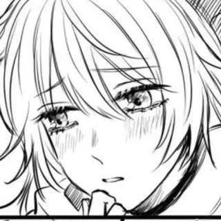 💗 2cf40f95 Аниме, Манга, Грустно, Плачущий, Эскиз, Эмоциональный telegram sticker