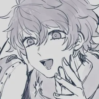 🤗 58a871be Аниме, Манга, Персонаж, Иллюстрация, Рисунок, Портрет telegram sticker