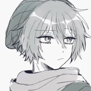 😒 5b8d3321 Аниме, Манга, Эскиз, Портрет, Рисунок, Персонаж telegram sticker