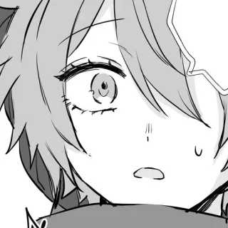 😦 6d6ad81f Аниме, Манга, Искусство, Иллюстрация, Персонаж, Мультфильм telegram sticker