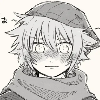 😳 b06ff590 あ〜 Аниме, Манга, Румянец, Каваи, Парень telegram sticker