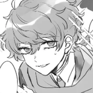 😏 c96c118d Аниме, Манга, Парень, Иллюстрация, Мультфильм, Персонаж telegram sticker