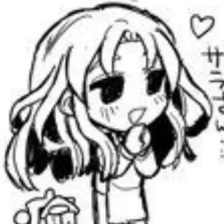 😍 fc1b522f サービスぅ！ Аниме, Чиби, Манга, Милый, Девушка telegram sticker