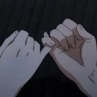 🍁 1c07baae promesa meñique, amistad, manos, acuerdo, juramento, compromiso, anime whatsapp sticker