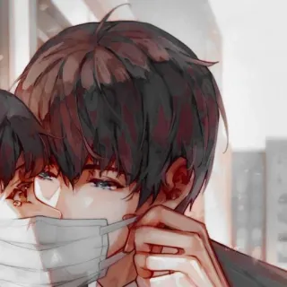 🍁 1ce4580e Anime, Máscara, Retrato, Personaje whatsapp sticker