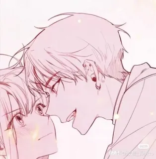 🍁 2a88b09b Anime, Pareja, Amor, Romance, Beso, Manga, Dibujo animado whatsapp sticker