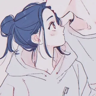 🍁 88814a28 Dibujos animados, Anime, Chica, Perfil, Dibujo, Sudadera con capucha whatsapp sticker