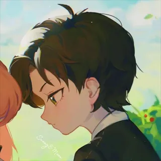 🍁 8a446c90 Anime, Dibujo animado, Retrato, Perfil, Ilustración, Arte digital whatsapp sticker