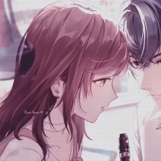 🍁 8f53e810 Anime, Pareja, Romance, Ilustración, Dibujos animados whatsapp sticker