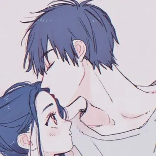 🍁 d69df4ea pareja, amor, anime, lindo, relación, romance whatsapp sticker
