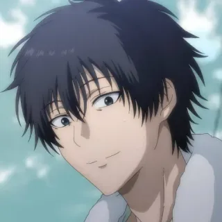 ♠️ 53d712be อนิเมะ, เด็กผู้ชาย, ยิ้ม, ภาพเหมือน whatsapp sticker