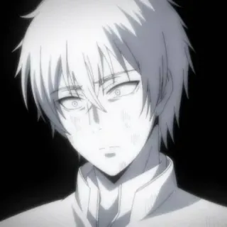 ♠️ 889173e6 อนิเมะ, ผมขาว, เศร้า, ตัวละคร whatsapp sticker