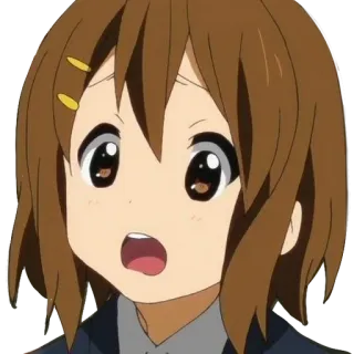 😲 2120e0b4 Yui Hirasawa K-On! Anime, K-On, Yui Hirasawa, mignon, fille, surpris telegram sticker