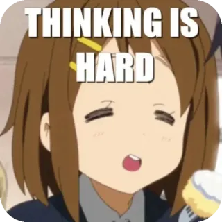 🤔 2f392946 THINKING IS HARD Anime, Meme, Réflexion, Difficile telegram sticker