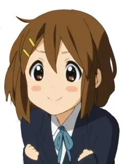 😊 5ee46c18 Yui Hirasawa K-On! Anime, K-On!, Yui Hirasawa, mignon, Dessin animé telegram sticker