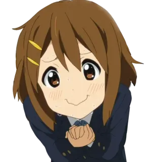 🙏 5efdb9c2 Yui Hirasawa K-On! Anime, Mignon, K-On, Yui Hirasawa, Personnage telegram sticker