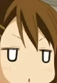 😯 932f240a Anime, Visage, Expression, Confus, Dessin animé, Fille telegram sticker