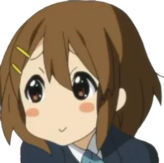 🙃 cfcc7fda Yui Hirasawa K-On! animé, personnage, fille, mignon, k-on, yui hirasawa, sourire telegram sticker