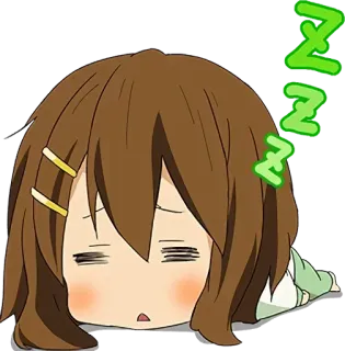 😪 e8247b91 ZZZZ animé, sommeil, fatigué, mignon, dessin animé telegram sticker