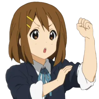 💪 3c6e3a09 Anime, Desenho animado, Menina, Fofa, K-On telegram sticker