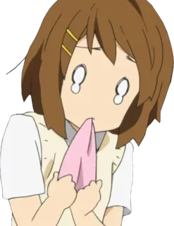 😱 d839b9eb Yui Hirasawa K-On! Anime, K-On, Yui Hirasawa, fofo, surpreso, chocado, envergonhado telegram sticker