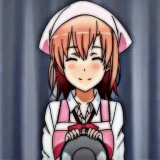 🖇 35095466 anime, girl, cute, maid, smile, happy telegram sticker