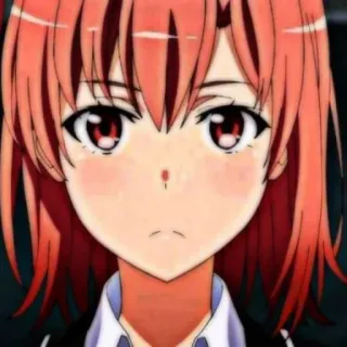 🖇 35d22957 Yui Yuigahama My Teen Romantic Comedy SNAFU anime, girl, cute, portrait, character, fan art telegram sticker