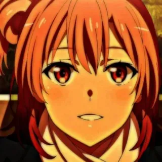 🖇 5122c803 anime, manga, cartoon, portrait, orange hair, girl telegram sticker