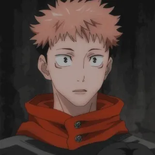 🍷 09cfede2 Yuji Itadori Jujutsu Kaisen anime, manga, jujutsu kaisen, yuji itadori, character, fanart telegram sticker