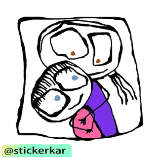 👩‍👩‍👦 6722789b @stickerkar dibujo animado, personaje, dibujo, pegatina, abstracto, ilustración, obra de arte whatsapp sticker