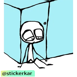 🙍‍♀️ 7efbcaf6 stickerkar Dibujo animado, Triste, Personaje, Pegatina whatsapp sticker