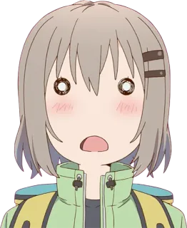 😳 6d619963 anime, zszokowany, zaskoczony, kreskówka, dziewczyna, słodki telegram sticker