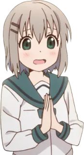 🙏 7d376266 Anime, Dziewczyna, Słodki, Błagalny, Żebrzący, Postać telegram sticker