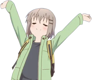 ☀️ def0c0a9 Anime, Dziewczyna, Szczęśliwy, Uroczy, Postać, Naklejka telegram sticker