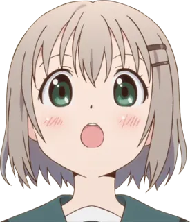 😮 e94373ad Anime, Kreskówka, Dziewczyna, Słodkie, Zaskoczona, Szczęśliwa telegram sticker