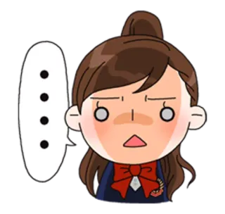 💬 0c8dad07 .... Desenho animado, Menina, Confusa, Expressão, Adesivo, Fofa whatsapp sticker