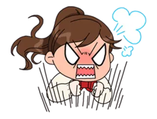 😡 5a9a4ea9 bravo, chateado, frustrado, desenho animado, emoção, anime, personagem whatsapp sticker