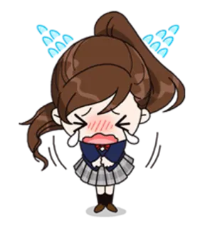 😔 9f89c6e6 anime, chorando, triste, desenho animado, garota, emocional, lágrimas whatsapp sticker