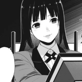 🃏 015d389d Yumeko Jabami Kakegurui anime, manga, gambling, school, high stakes, kakegurui telegram sticker