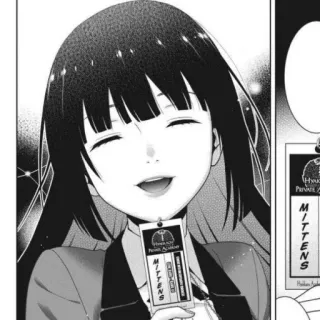 🃏 2d367537 Mittens anime, manga, character, smile, girl, mittens, badge telegram sticker