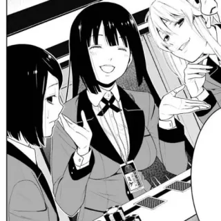 🃏 7b9b08b3 anime, manga, gambling, school uniforms, smiling telegram sticker