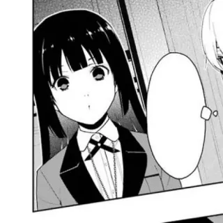 🃏 b8703096 Yumeko Jabami Kakegurui anime, manga, gambling, school uniform, black hair, cute, girl telegram sticker