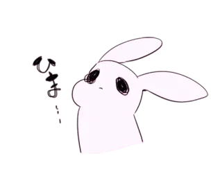 🙄 c458805b Hase, Tier, niedlich, Cartoon, Zeichnung telegram sticker