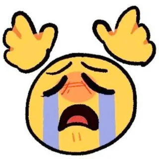 🦦 1851c1ed triste, piangere, emoji, angosciato, emotivo, cartone animato telegram sticker
